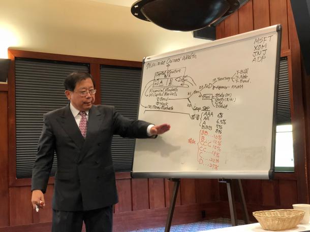 吴政道教授给同学们讲授《美国金融概论》